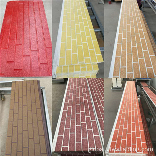Standard Brick Texture Pu Sandwich Panels Insulated Pu Foam Sandwich Panel For Prefabricated House Manufactory